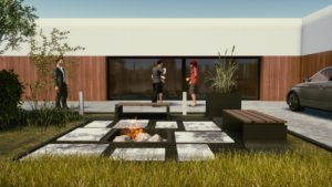 TIGELA_kompozycja weekendowa (1) Niesztampowe pomysły na strefę relaksu w ogrodzie – Meble ogrodowe z betonowych prefabrykatów.